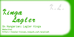 kinga lagler business card